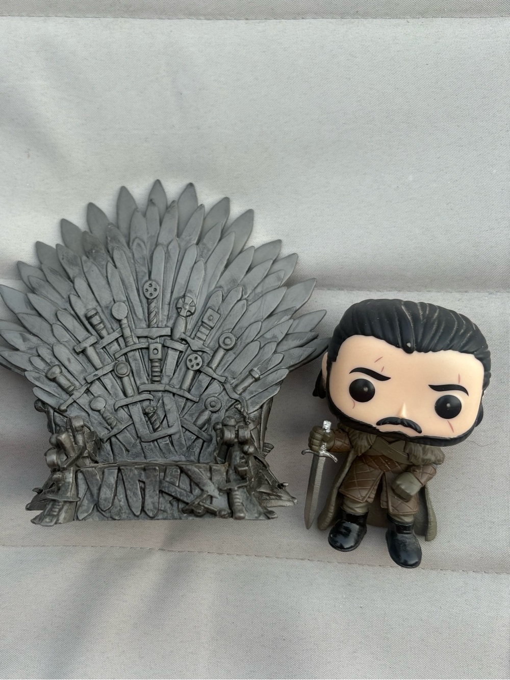 Funko Grey Iron Throne Display with Two Figure Stands and Jon Snow